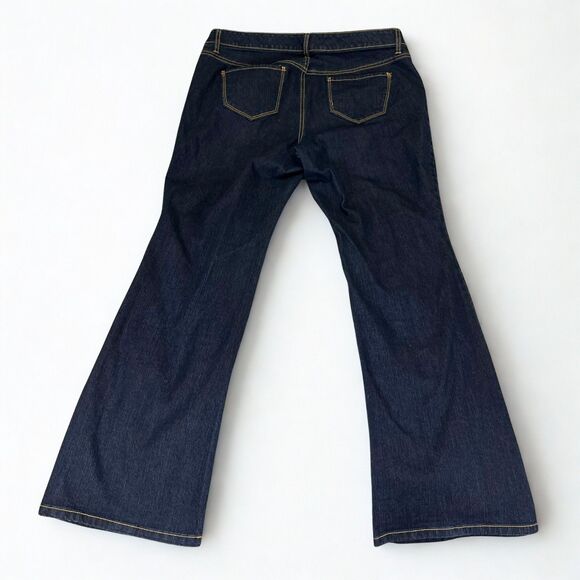 Old Navy Jeans Womens Size 16 Bootcut Dark Wash Stretch Denim Plus Western Boho - Picture 2 of 8